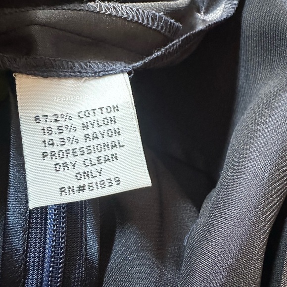 Teri Jon by Rickie freeman Elegant Lace Dress in Navy Blue size 10 - Picture 2 of 7